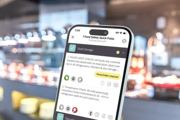 food safety app on a mobile phone