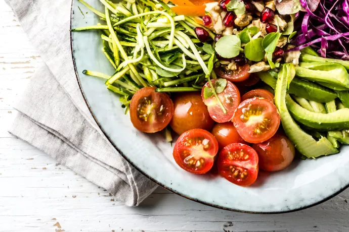 plate full of fresh vegetables